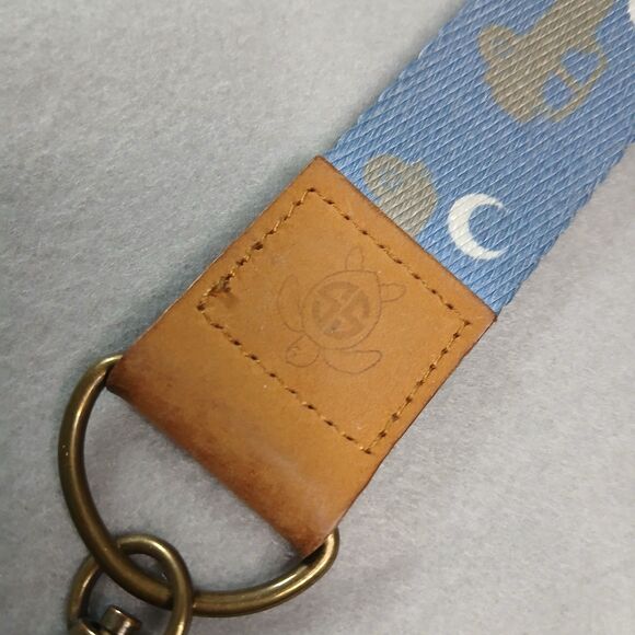Simply Southern Wrist Keychain Fob Moon Jeep Leather Brass Blue Key Sturdy Strng - Picture 3 of 4